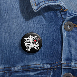 "Vinyl Heart"  Pin Buttons