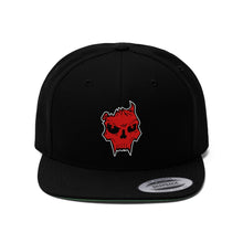 Load image into Gallery viewer, &quot;Skids red skull logo&quot; Unisex Flat Bill Hat
