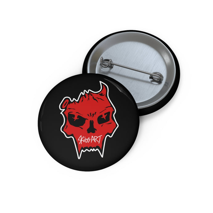 Skidsart skull logo  Pin Buttons